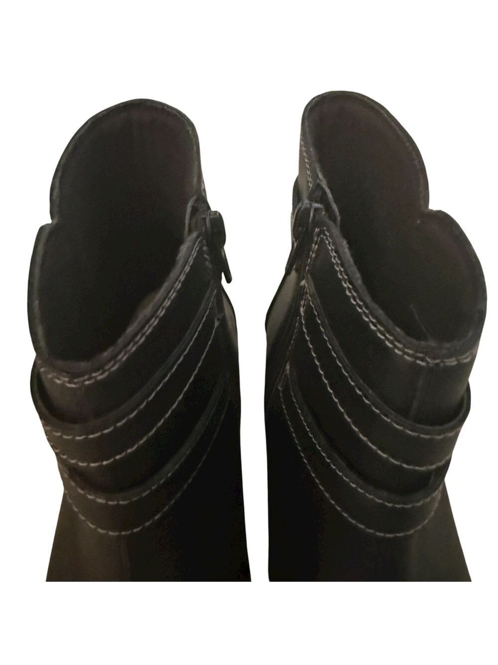 Clark’s Collection Women’s Angie Spice Black Leather Boots Size 7 - Picture 6 of 11